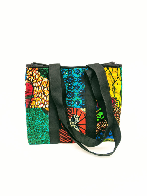 Kitenge Tote: #4928 Patch Tote Small