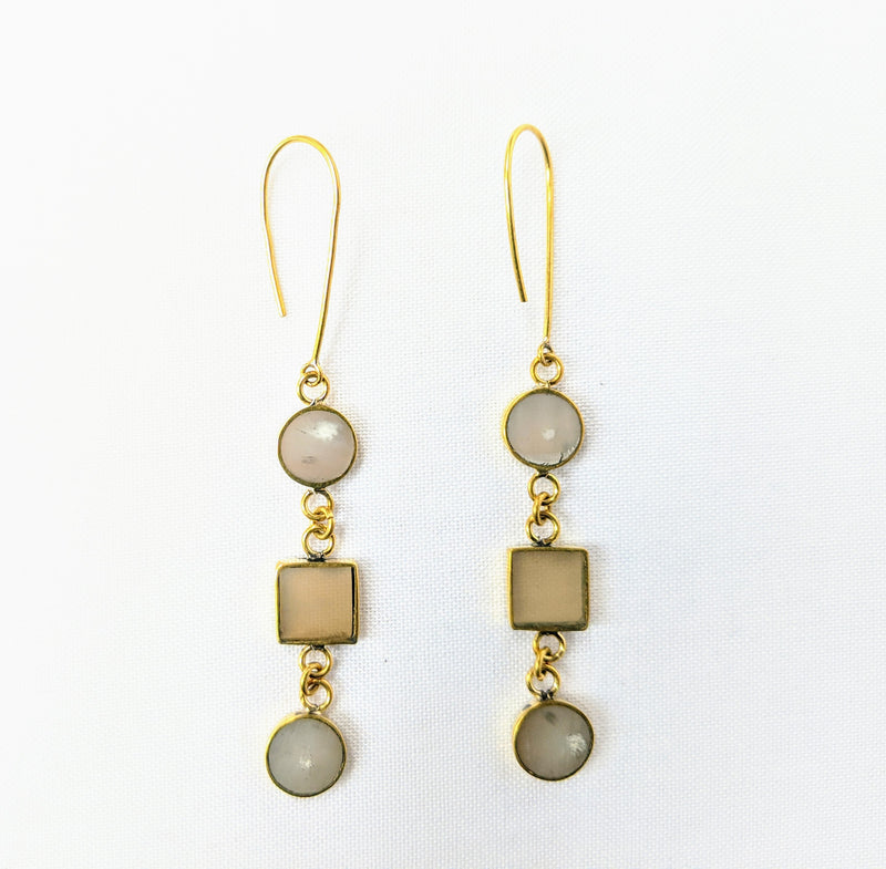 Earrings: #7831 Translucent Horn Dangle
