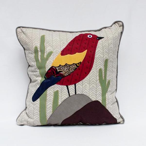 Pillow: #2326 With Form, #2872 W/O Form Bird Cactus Pillow