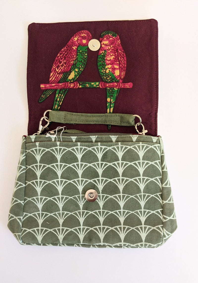 Canvas: #3640 Wallet Cross Body Purse