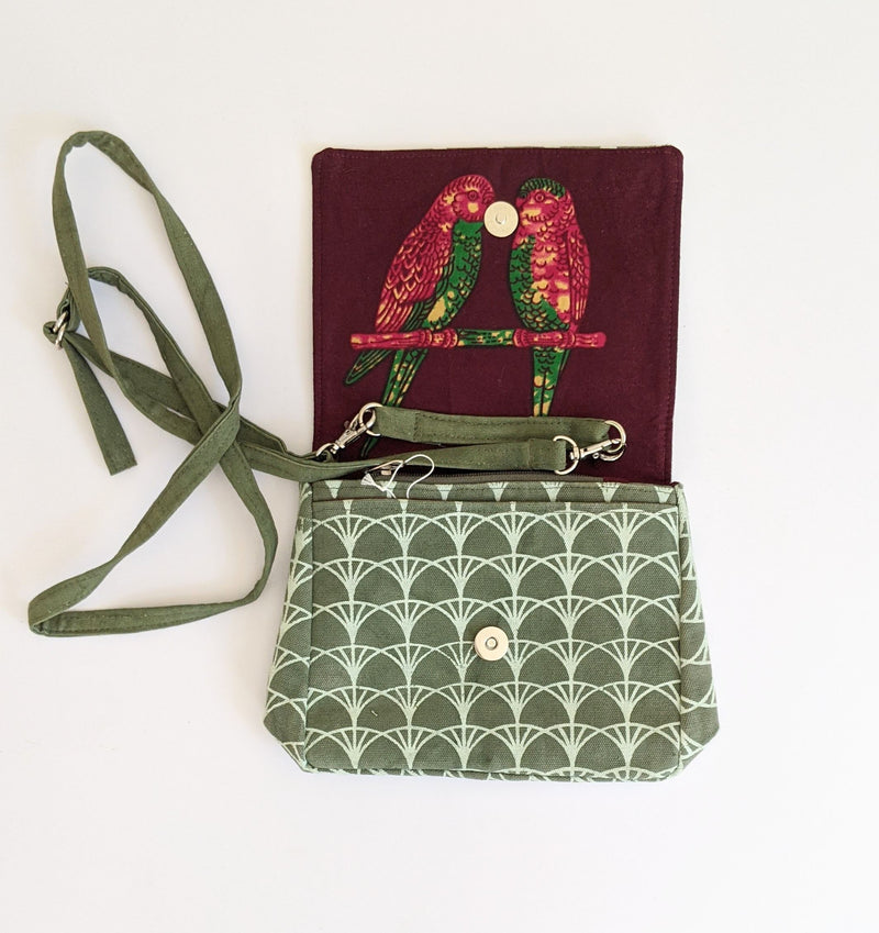 Canvas: #3640 Wallet Cross Body Purse