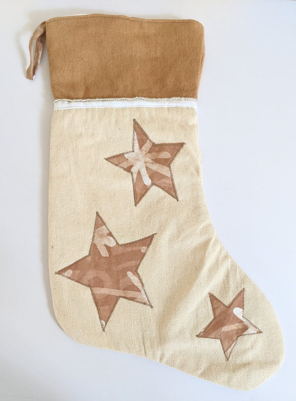 Stocking: #3573 Traditional White Star Stocking