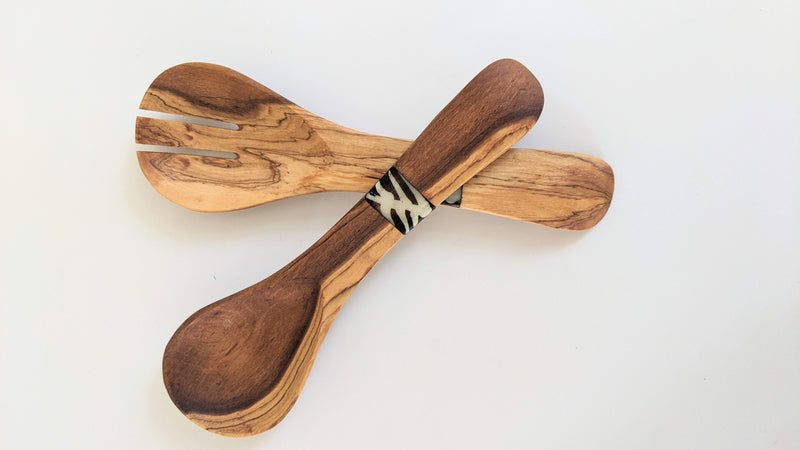 Wood: #7352 Short Flat Spoon Set