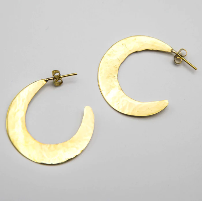 Earrings: #7564 Brass Disk Hoop