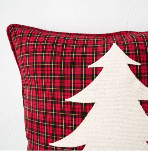Pillow: #2954 W/O Form, #2953 With Form Cream Maasai Christmas Tree Pillow