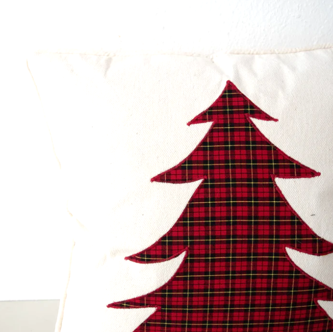 Pillow: #2707 With Form, #2883 With Form Plaid Maasai Christmas Tree Pillow