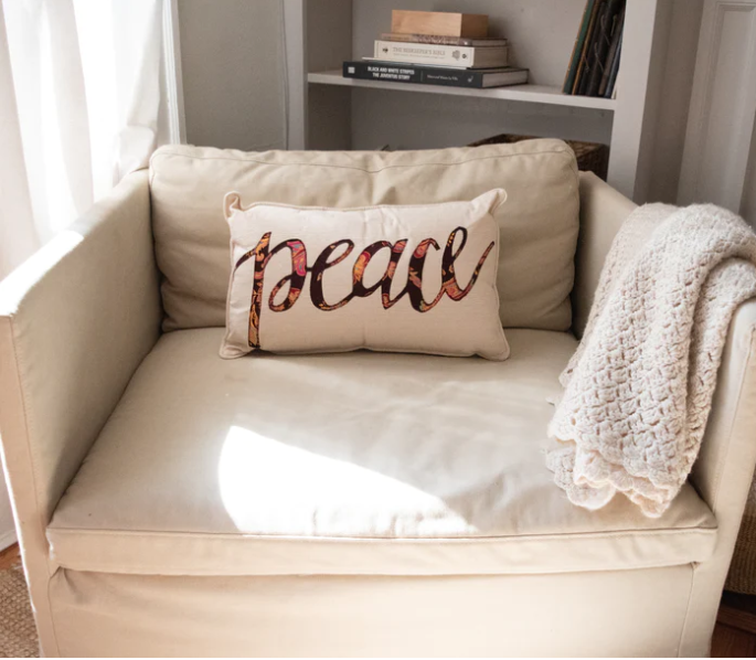 Pillow: #2704 With Form, #2880 W/O Form Peace Pillow