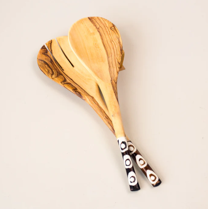 Wood: #7351 Thin Handle Spoon Set