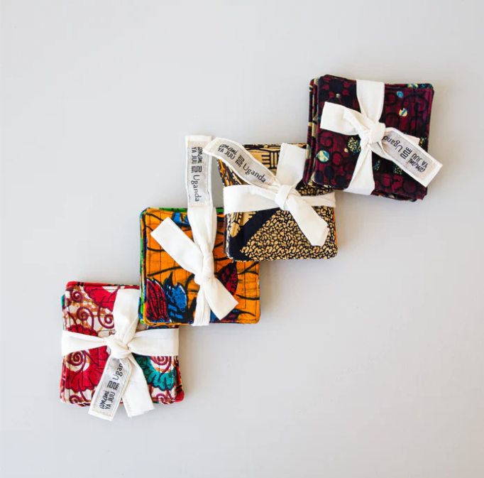 Coasters: #4611 Kitenge Square Coasters set of 6