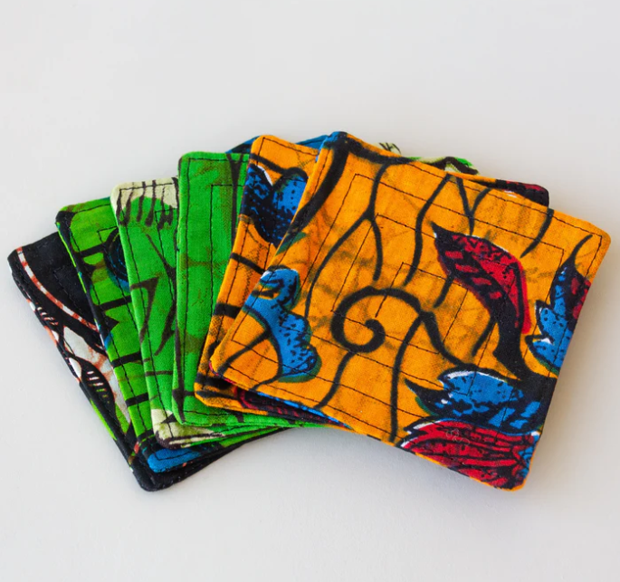 Coasters: #4611 Kitenge Square Coasters set of 6