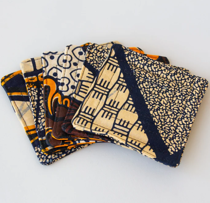 Coasters: #4611 Kitenge Square Coasters set of 6