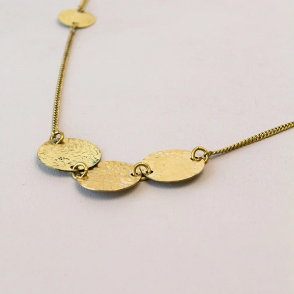 Necklace: #7865 Brass Circle Chain