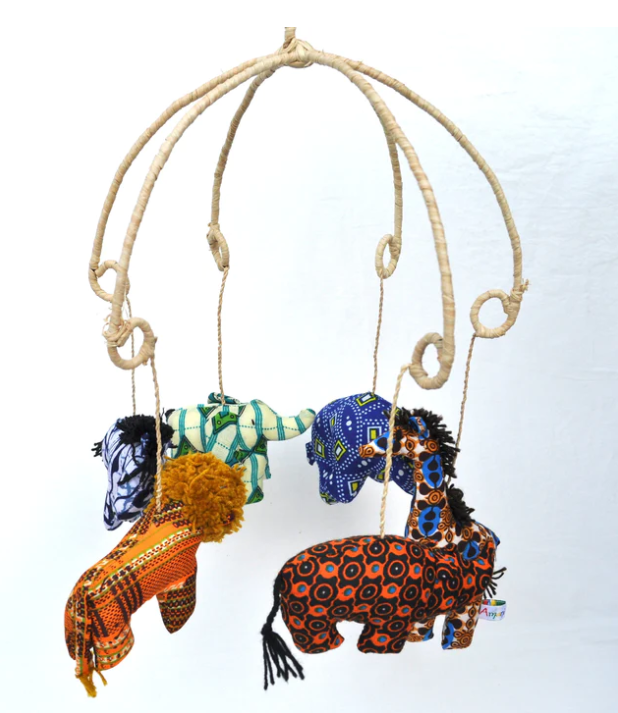 Baby Mobile: #2412 Mobile Kitenge Animals