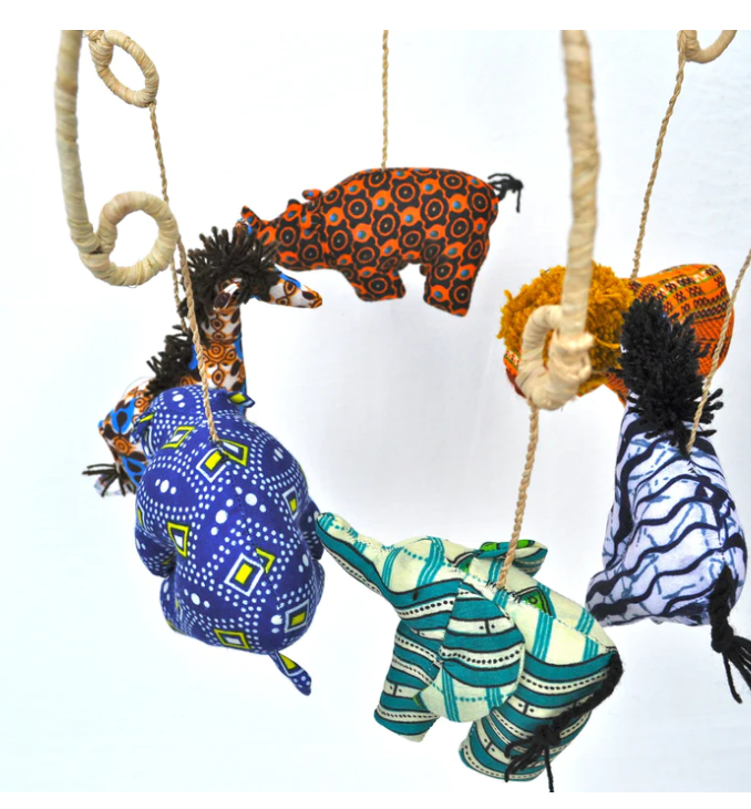 Baby Mobile: #2412 Mobile Kitenge Animals