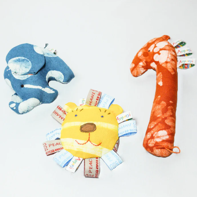 Baby Rattle: #2486 Lion, #2484 Elephant and #2485 Giraffe