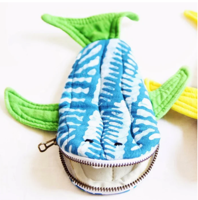 Batik Pencil Case: #2417 Fish Pencil Case