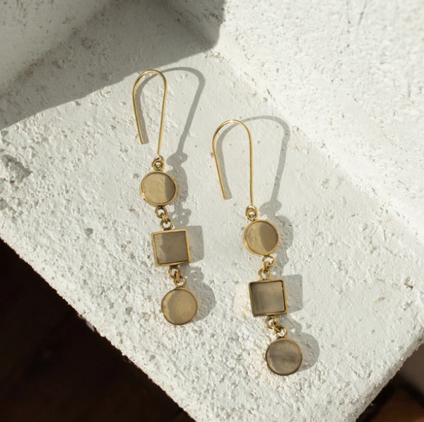 Earrings: #7831 Translucent Horn Dangle