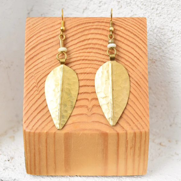 Earrings: #7500 Brass Leaf