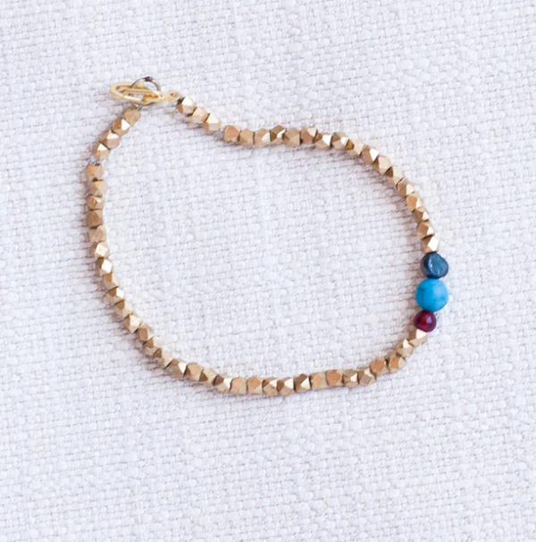 Bracelet: #7714 Brass w/ Turquoise