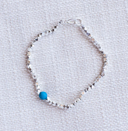 Bracelet: #7713 Silver w/ Turquoise