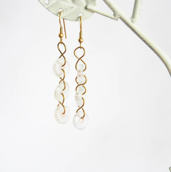 Earrings: #7525 Glass Lace Strand