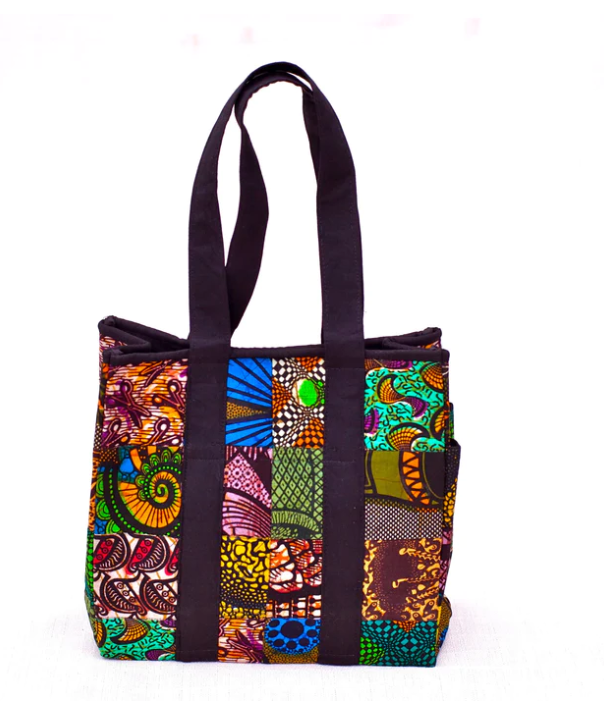 Kitenge Tote: #4928 Patch Tote Small