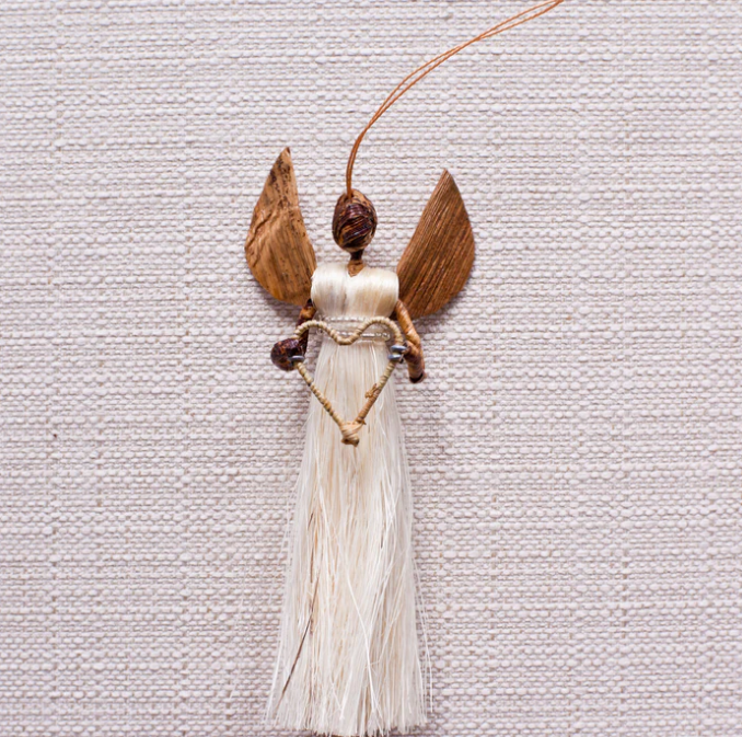 Ornament: #7109 Angel Sisal  (Set of 4)