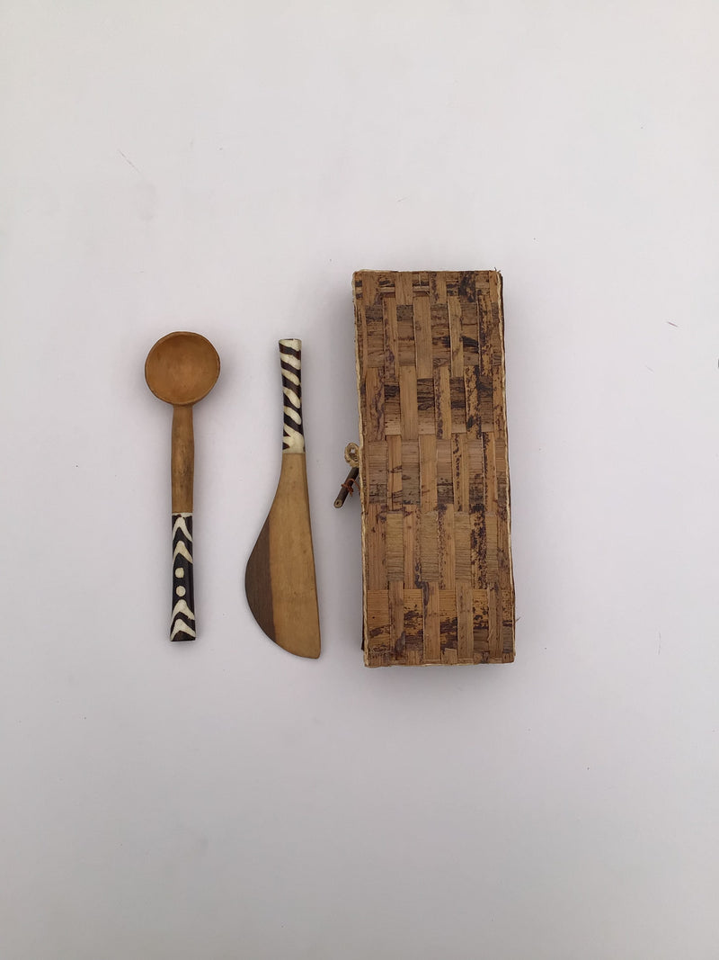 Wood: #7336 Knife & Sugar Spoon Set