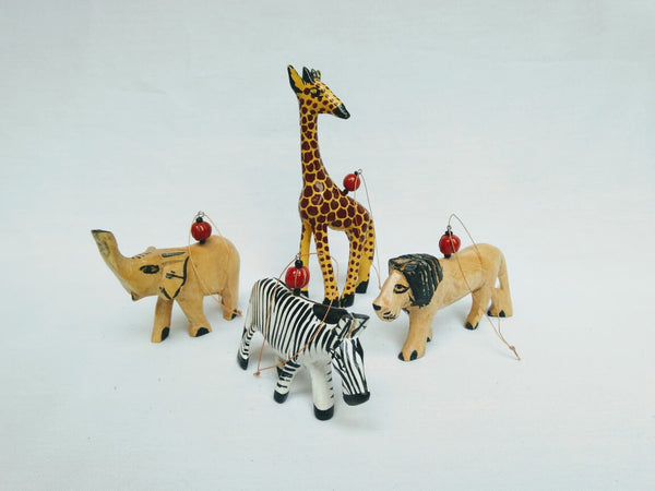 Ornament: #7789 Animal Wood Zebra