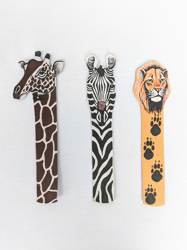 #9575 Safari Animal Leather Bookmarks