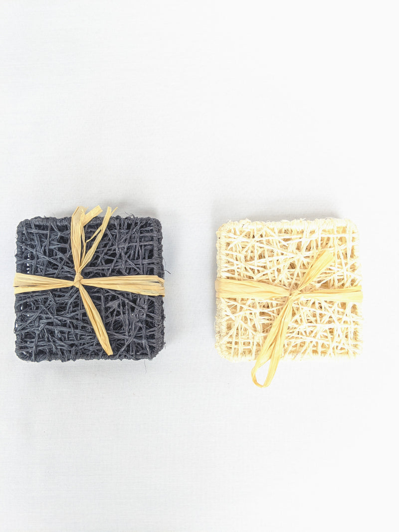 #9613 Natural, #9689 Black Sisal Coaster Sets Of 4