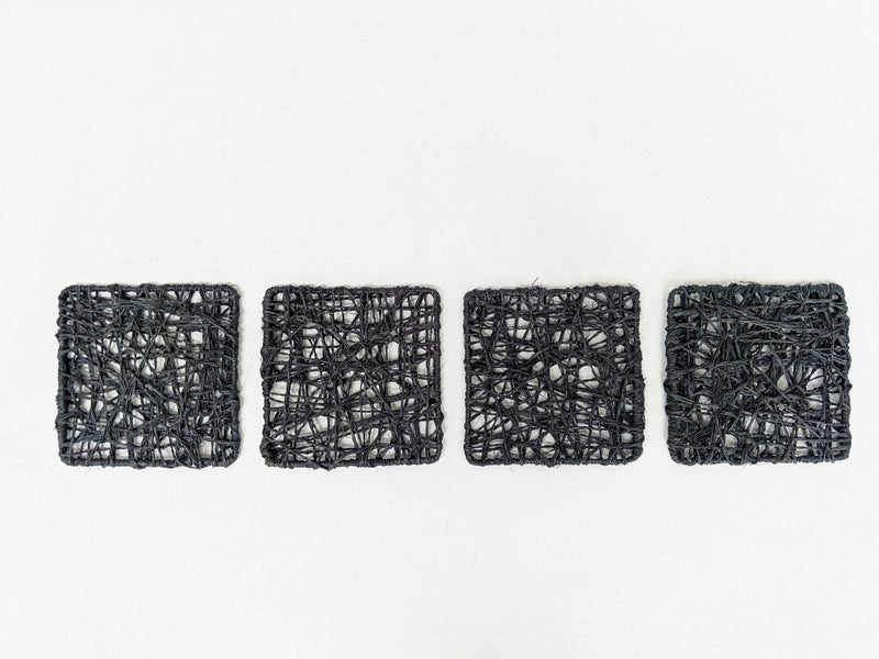 #9613 Natural, #9689 Black Sisal Coaster Sets Of 4