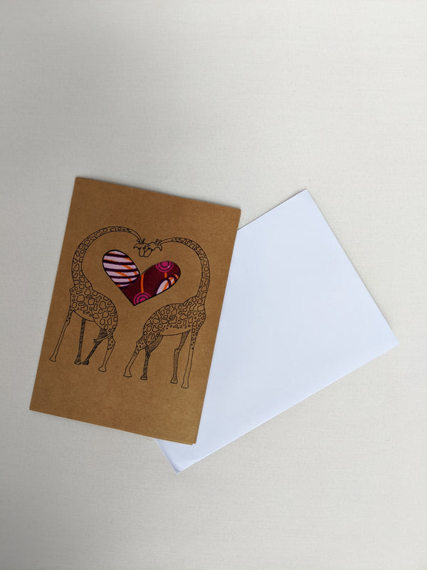 Card: #9158 Giraffe's In Love.