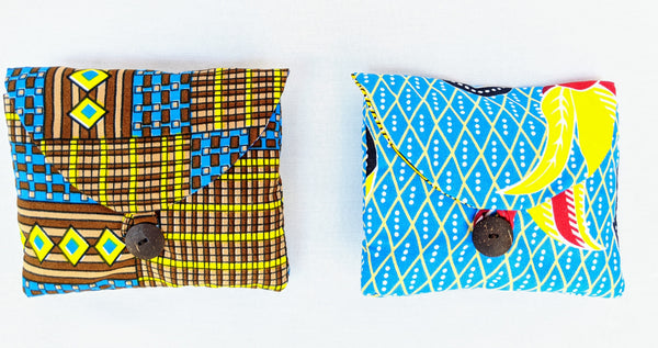 Kitenge Bag: #3565 Folded Shopping Bag Buttoned