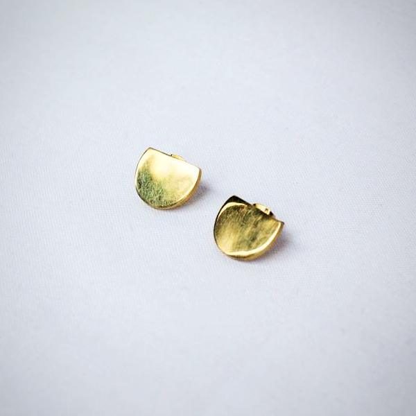Earrings: #7746 Brass Half Moon Stud