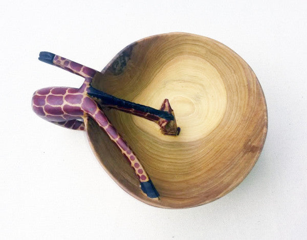 Wood: #7340 Giraffe Bowl