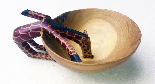 Wood: #7340 Giraffe Bowl