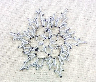 Ornament: #7106 Beaded  Snowflake